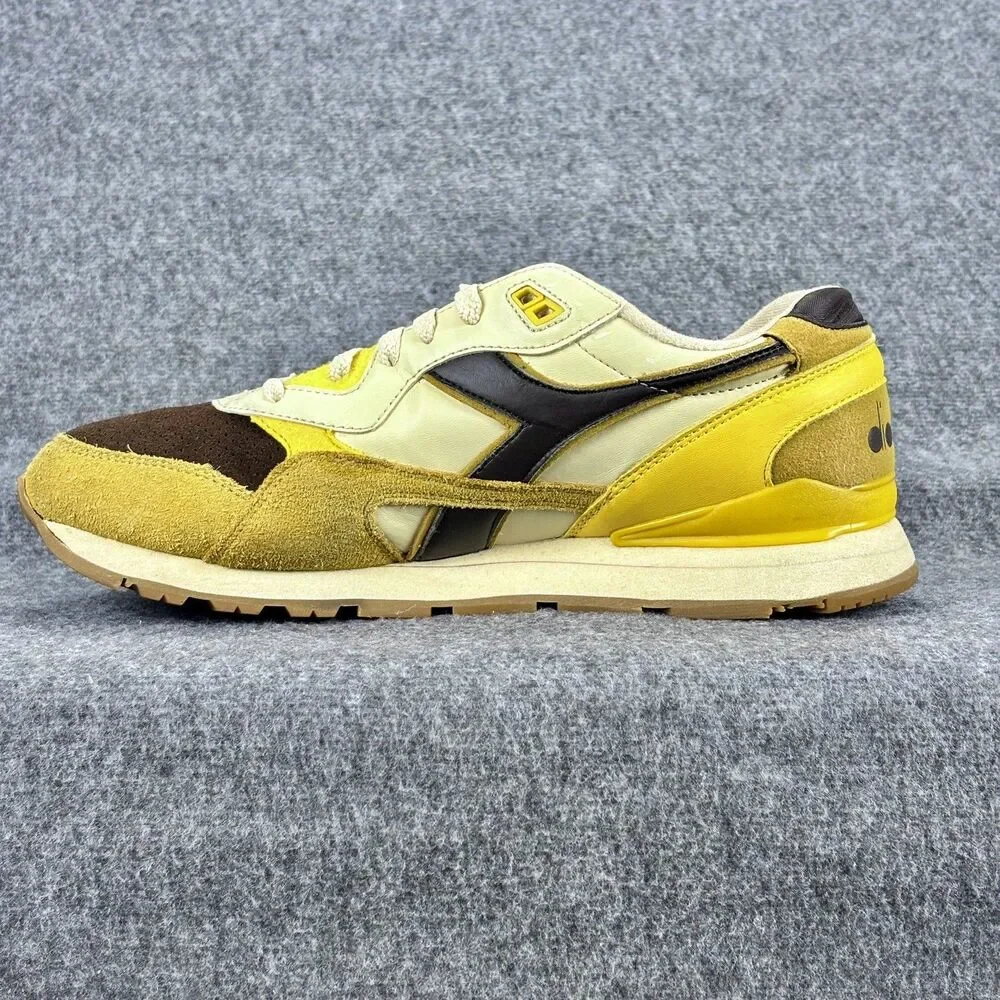 Diadora N.92 Heritage Sneakers Men’s US 9.5 EU 43 Yellow Brown Suede Leather